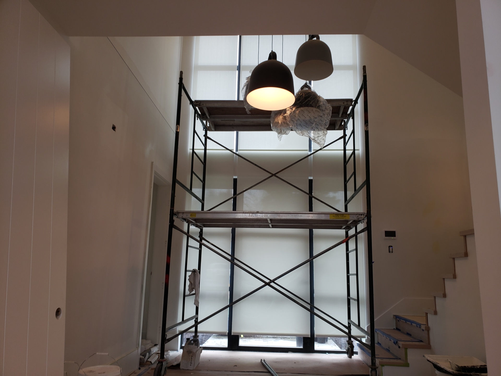Extra Tall Lutron Motorized Roller Shades In North Vancouver